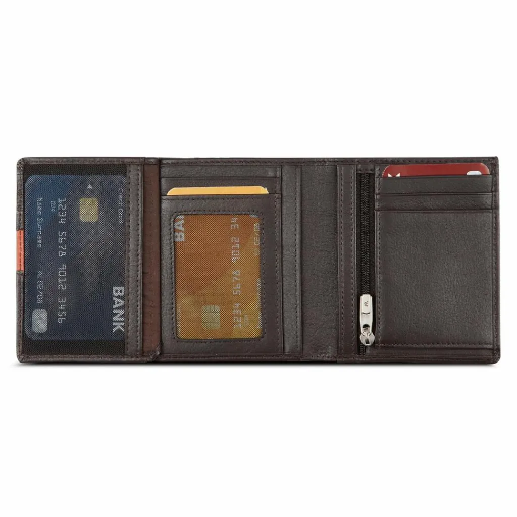 Roncato Herrengeldbörsen Hochformat<Monaco Geldbörse Leder 9 cm brown