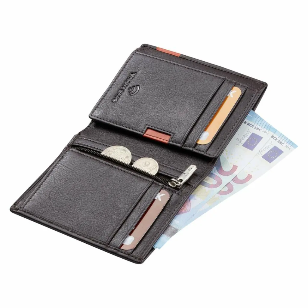 Roncato Herrengeldbörsen Hochformat<Monaco Geldbörse Leder 9 cm brown