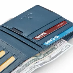 Roncato Herrengeldbörsen Querformat<Monaco Geldbörse RFID Schutz Leder 11 cm denim