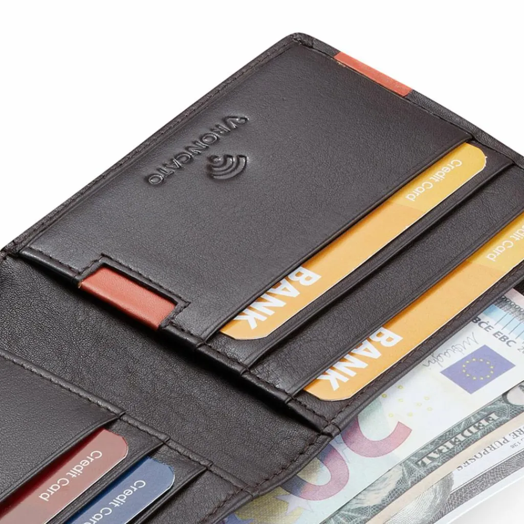 Roncato Herrengeldbörsen Querformat<Monaco Geldbörse RFID Schutz Leder 11 cm brown