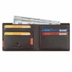 Roncato Herrengeldbörsen Querformat<Monaco Geldbörse RFID Schutz Leder 11 cm brown