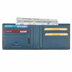 Roncato Herrengeldbörsen Querformat<Monaco Geldbörse RFID Schutz Leder 12 cm denim