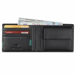Clearance Roncato Monaco Geldbörse RFID Schutz Leder 9.5 cm nero