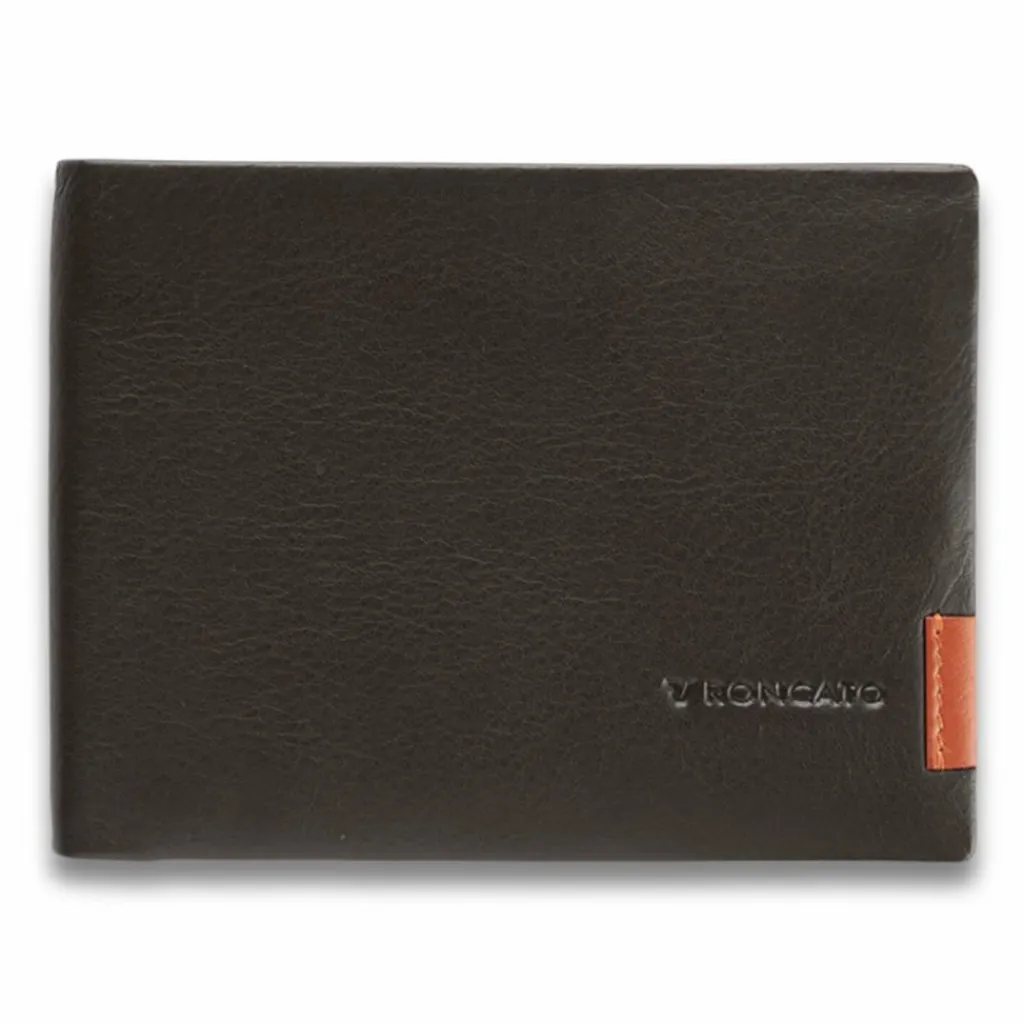 Discount Roncato Monaco Geldbörse RFID Schutz Leder 9 cm brown