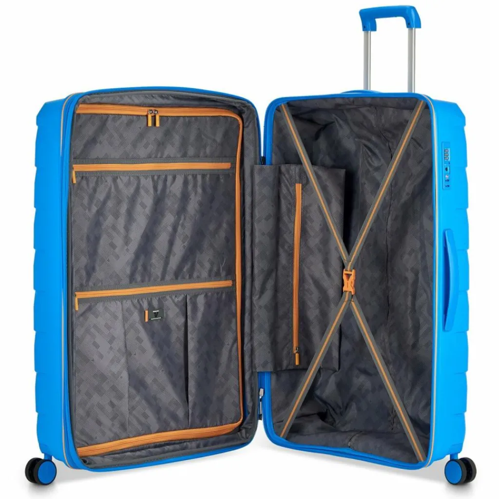 Roncato 4-Rollen Koffer|Hartgepäck<Skyline 2.0 4 Rollen Trolley 79 cm mit Dehnfalte himmelblau