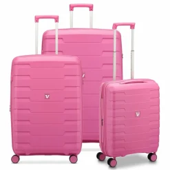 Hot Roncato Skyline 2.0 4 Rollen Kofferset 3-teilig mit Dehnfalte cyber pink