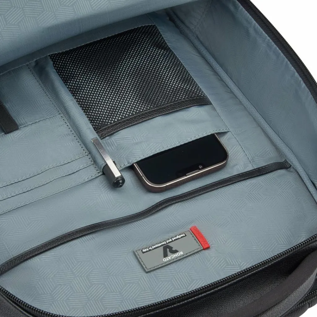 Roncato Lederrucksäcke|Daypacks<Trial Daypack Leder 42 cm Laptopfach black