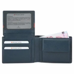 Sale Roncato Trial DLX Geldbörse RFID Schutz Leder 9.5 cm navy