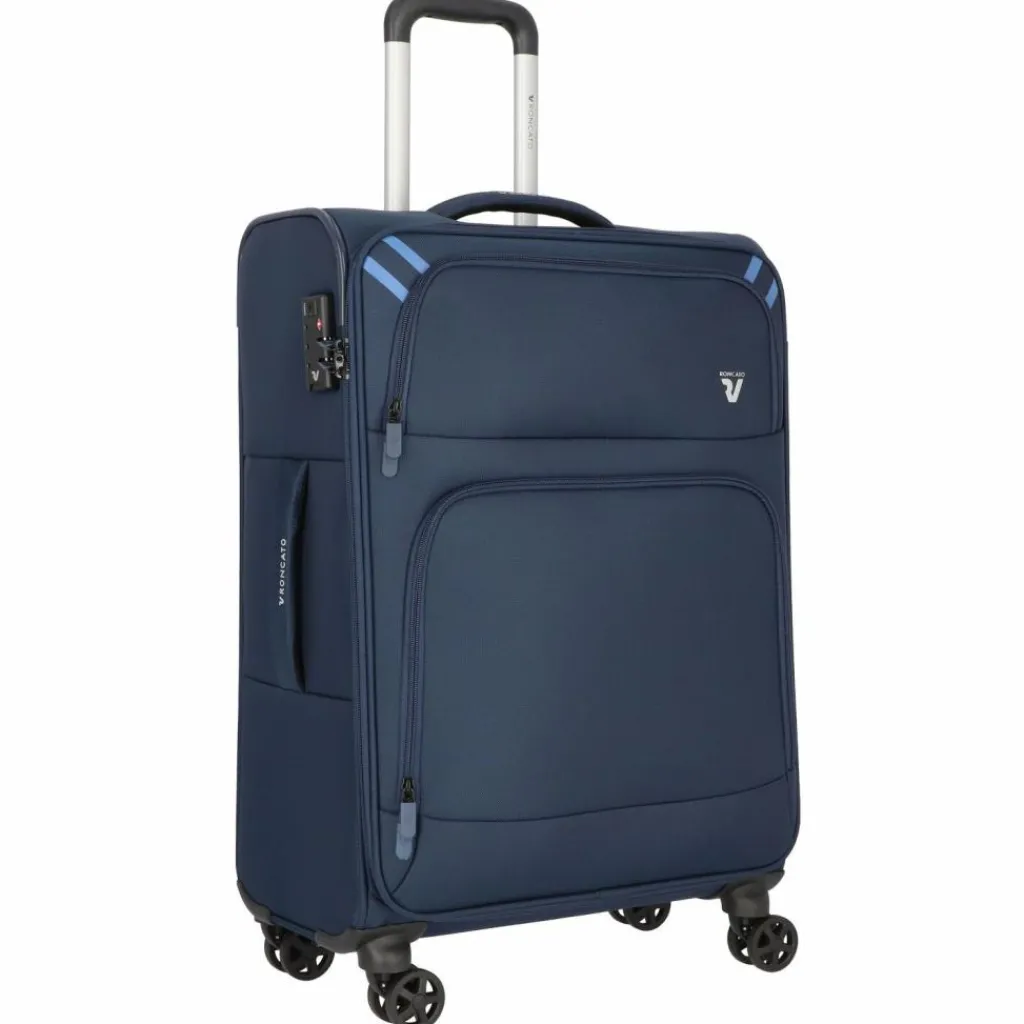 Best Roncato Twin 4 Rollen Trolley M 65 cm blu notte