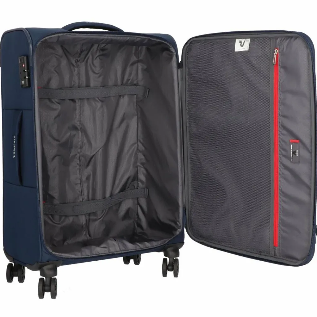 Best Roncato Twin 4 Rollen Trolley M 65 cm blu notte