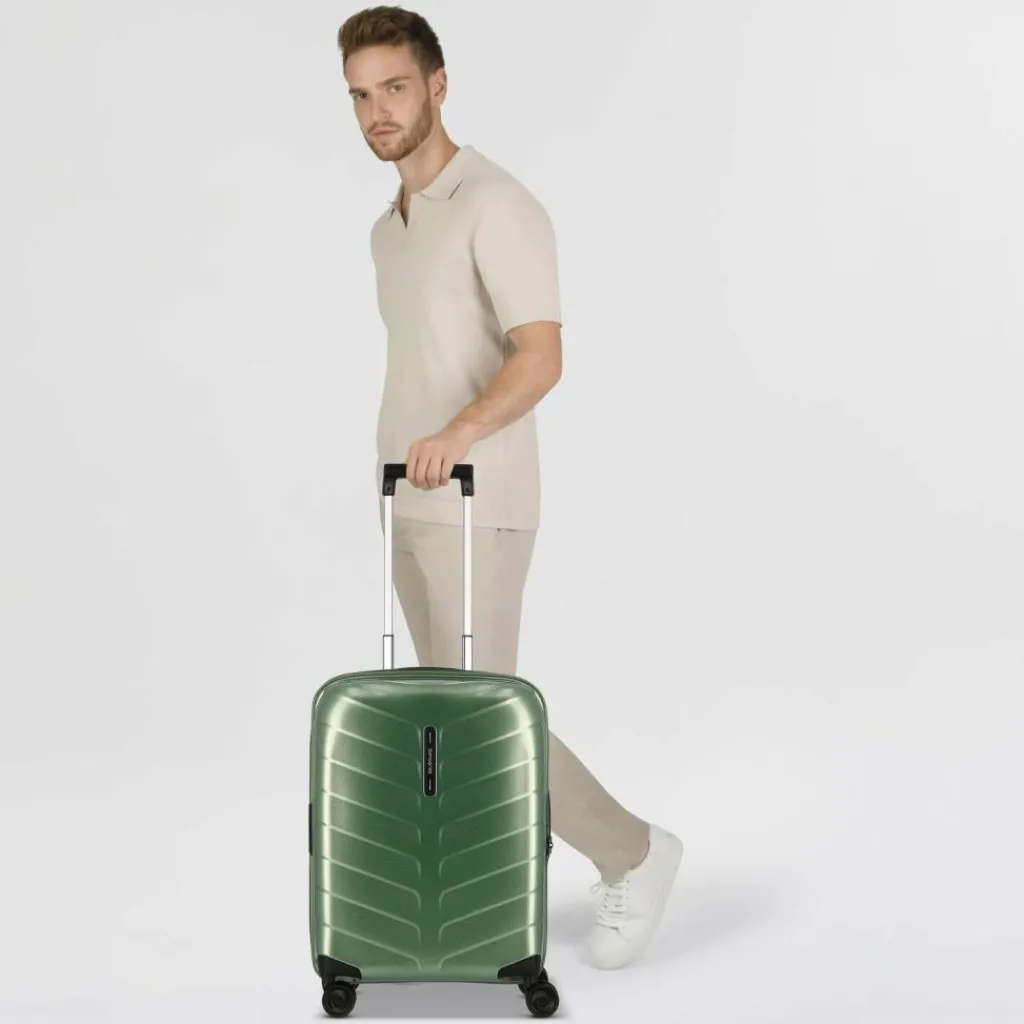 Samsonite Hartgepäck Kabinengepäck|4-Rollen Kabinentrolleys<Attrix 4 Rollen Kabinentrolley 55 cm mit Dehnfalte basil green