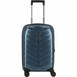 Outlet Samsonite Attrix 4 Rollen Kabinentrolley 55 cm mit Dehnfalte steel blue