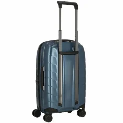 Outlet Samsonite Attrix 4 Rollen Kabinentrolley 55 cm mit Dehnfalte steel blue