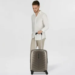 Online Samsonite Attrix 4 Rollen Kabinentrolley 55 cm mit Dehnfalte dune