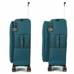 Hot Samsonite Base Breeze 4 Rollen Trolley 67 cm mit Dehnfalte petrol blue