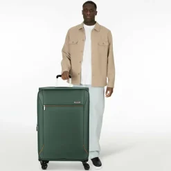 Samsonite Weichgepäck|4-Rollen Koffer<Base Breeze 4 Rollen Trolley 78 cm mit Dehnfalte dark green