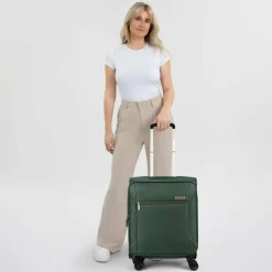 Samsonite Weichgepäck Kabinengepäck|4-Rollen Kabinentrolleys<Base Breeze 4 Rollen Kabinentrolley 55 cm dark green