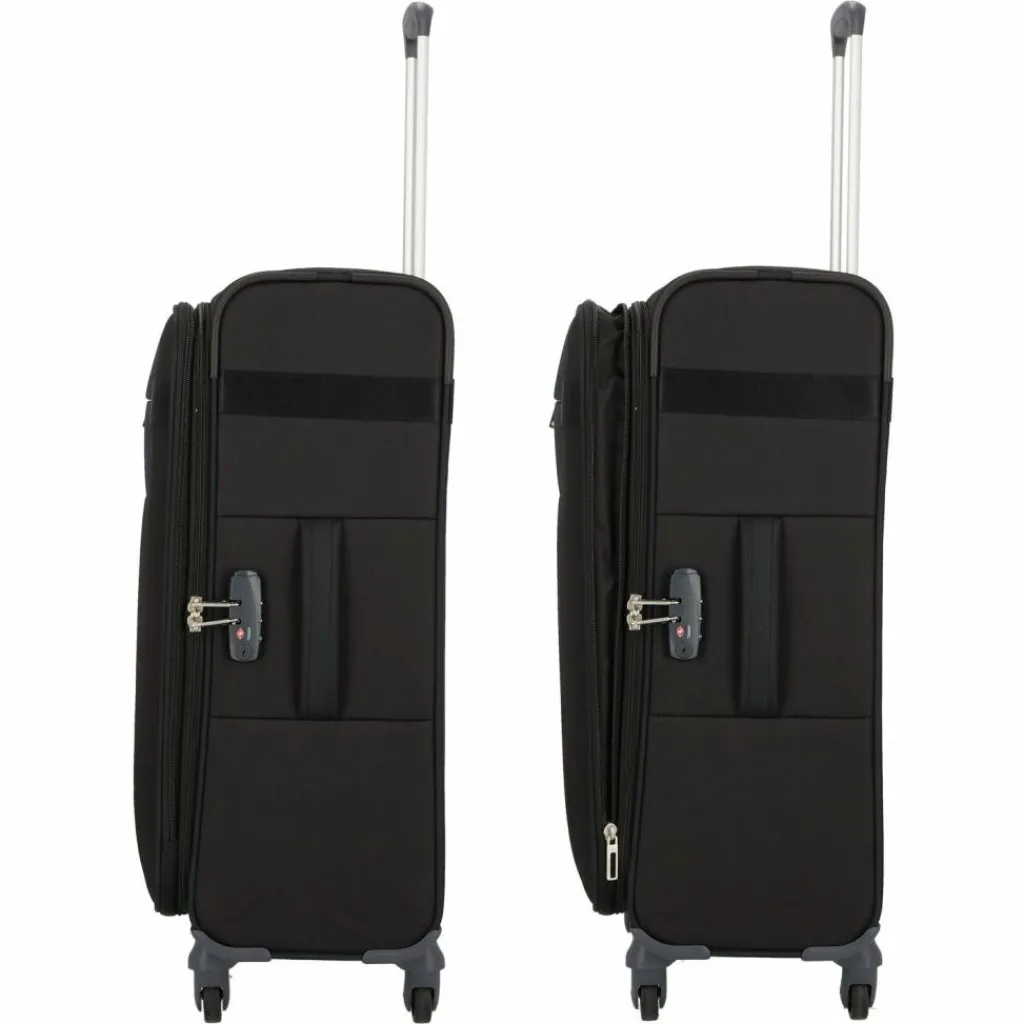 Samsonite Weichgepäck|4-Rollen Koffer<Citybeat 4 Rollen Trolley 66 cm mit Dehnfalte black