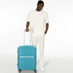 Samsonite Hartgepäck Kabinengepäck|4-Rollen Kabinentrolleys<Flux 4-Rollen Kabinentrolley 55 cm ocean blue