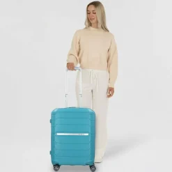 Samsonite Hartgepäck Kabinengepäck|4-Rollen Kabinentrolleys<Flux 4-Rollen Kabinentrolley 55 cm ocean blue