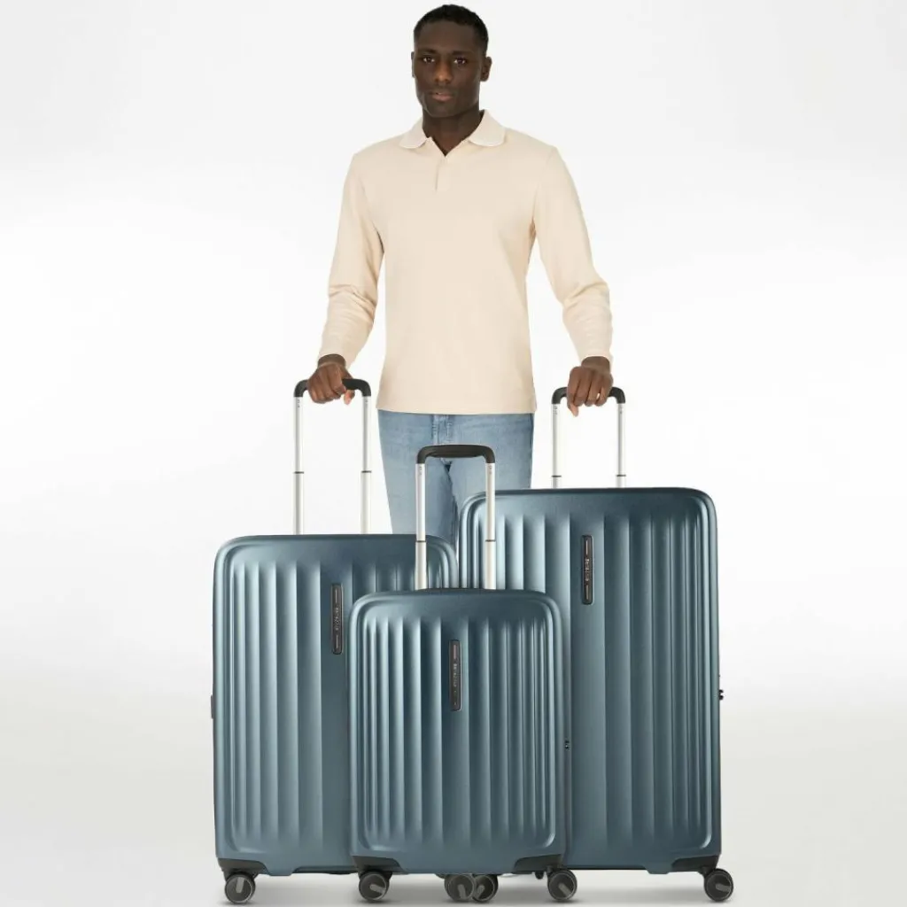 Hot Samsonite Fyrm 4 Rollen Kofferset 3-teilig mit Dehnfalte steel blue