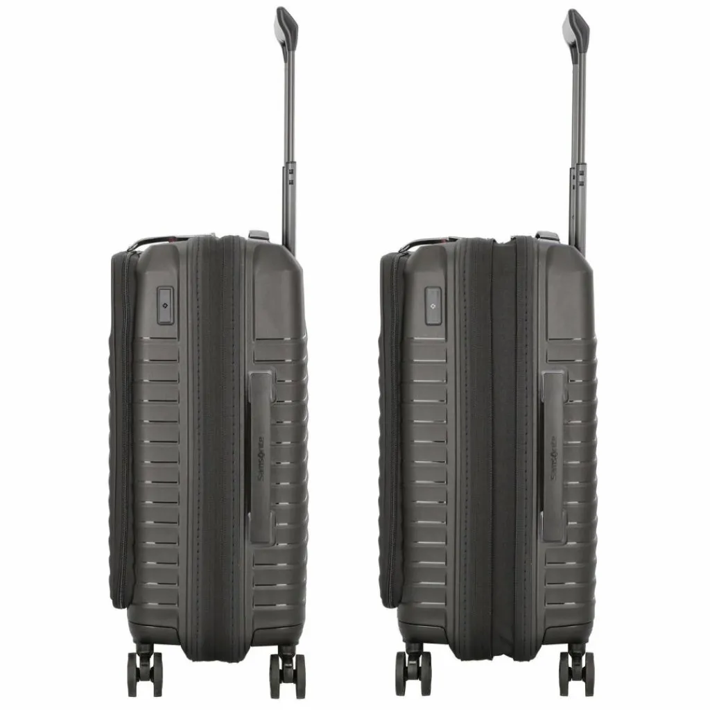 Samsonite Hartgepäck Kabinengepäck|4-Rollen Kabinentrolleys<Intuo 4 Rollen Kabinentrolley 55 cm Laptopfach mit Dehnfalte black