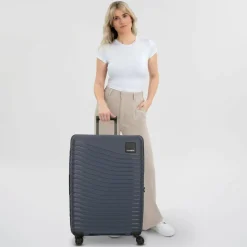 Samsonite Hartgepäck|4-Rollen Koffer<Intuo 4 Rollen Trolley L 75 cm mit Dehnfalte blue nights