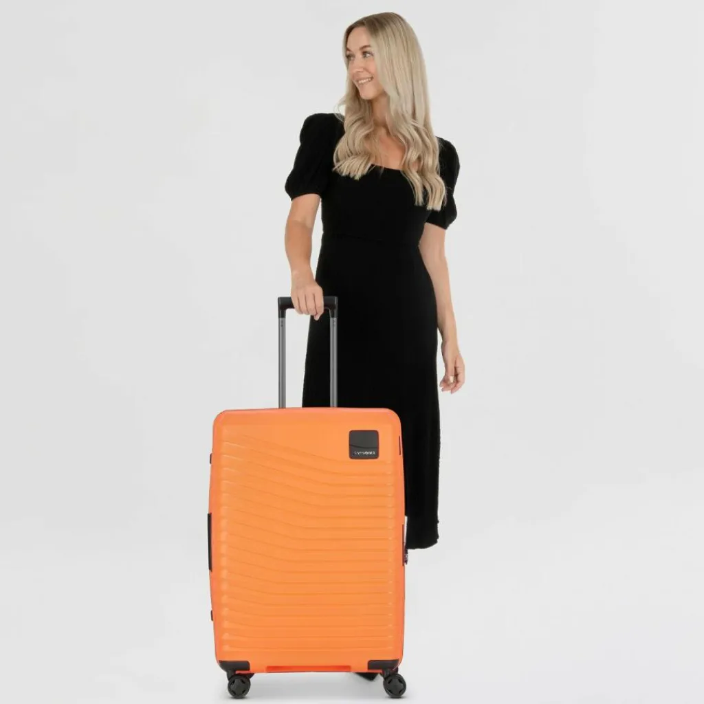 Samsonite Hartgepäck|4-Rollen Koffer<Intuo 4 Rollen Trolley M 69 cm mit Dehnfalte apricot