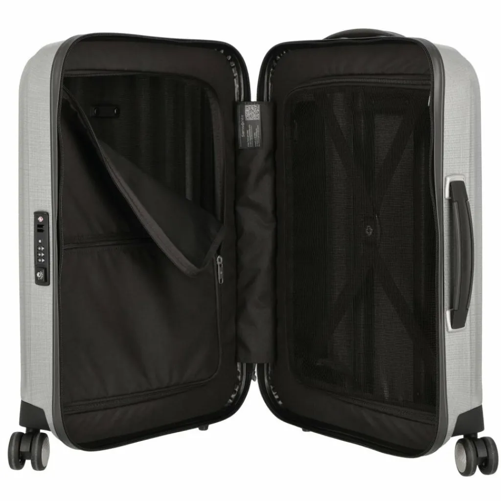 Samsonite Hartgepäck Kabinengepäck|4-Rollen Kabinentrolleys<Lite Cube Spinner 4-Rollen Kabinentrolley 55 cm silver