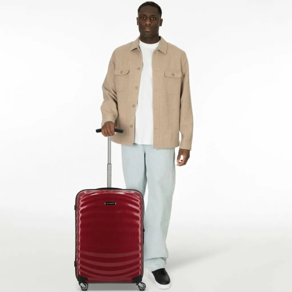 Samsonite Hartgepäck Kabinengepäck|4-Rollen Kabinentrolleys<Lite-Shock 4 Rollen Kabinentrolley 54 cm fiery red