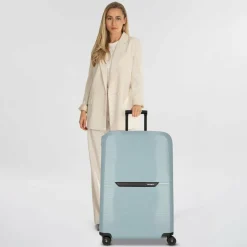 Samsonite Hartgepäck|4-Rollen Koffer<Magnum Eco 4 Rollen Trolley 81 cm ice blue