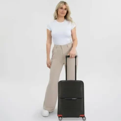 Samsonite 4-Rollen Kabinentrolleys|Hartgepäck<Magnum Eco 4 Rollen Kabinentrolley 55 cm black-red