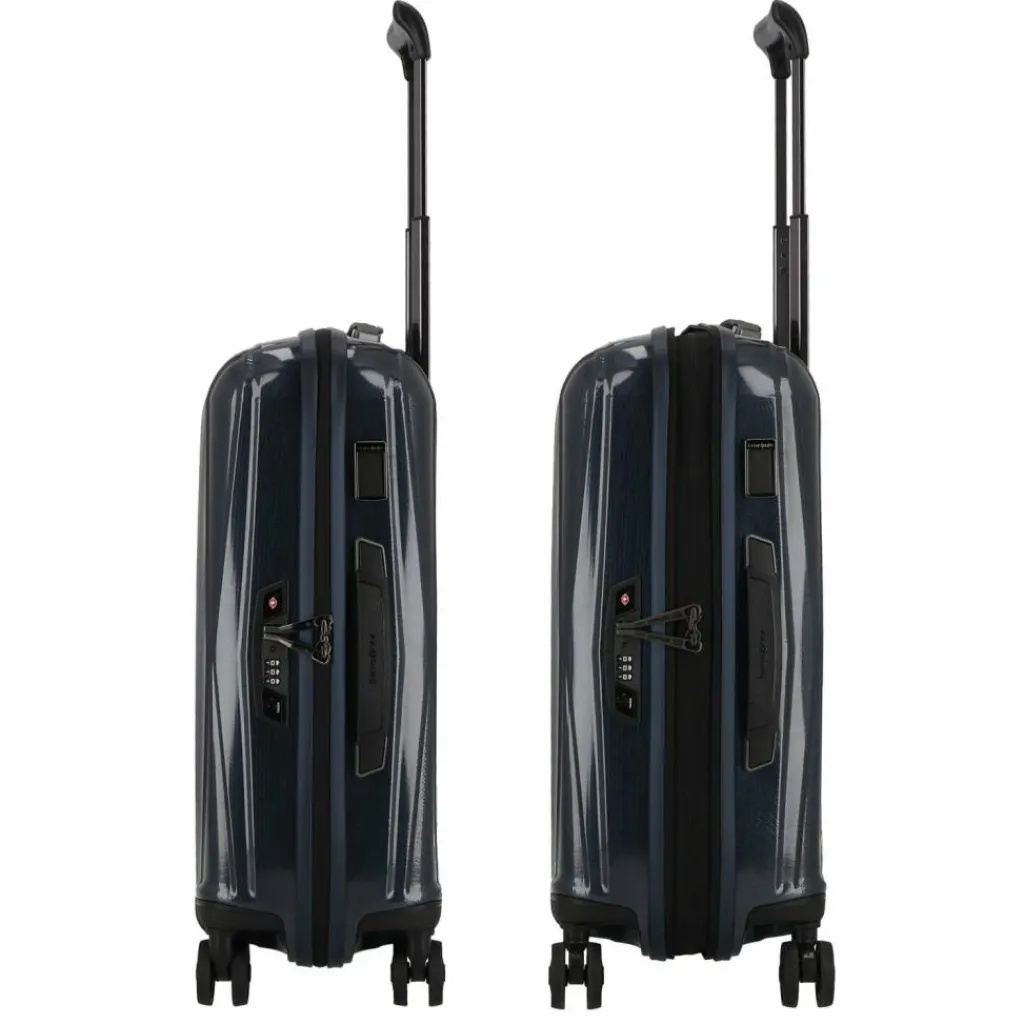Samsonite Hartgepäck Kabinengepäck|4-Rollen Kabinentrolleys<Major-Lite 4 Rollen Kabinentrolley 55 cm mit Dehnfalte midnight blue