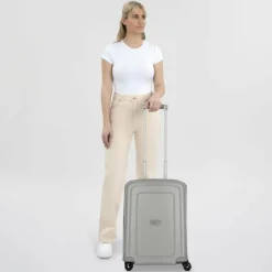 Clearance Samsonite S'Cure Spinner 4-Rollen Kabinentrolley 55 cm silver coloured