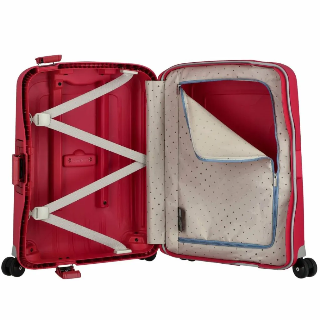 Samsonite Hartgepäck Kabinengepäck|4-Rollen Kabinentrolleys<S'Cure Spinner 4-Rollen Kabinentrolley 55 cm crimson red