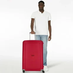 Best Samsonite S'Cure Spinner 4-Rollen Trolley 81 cm crimson red