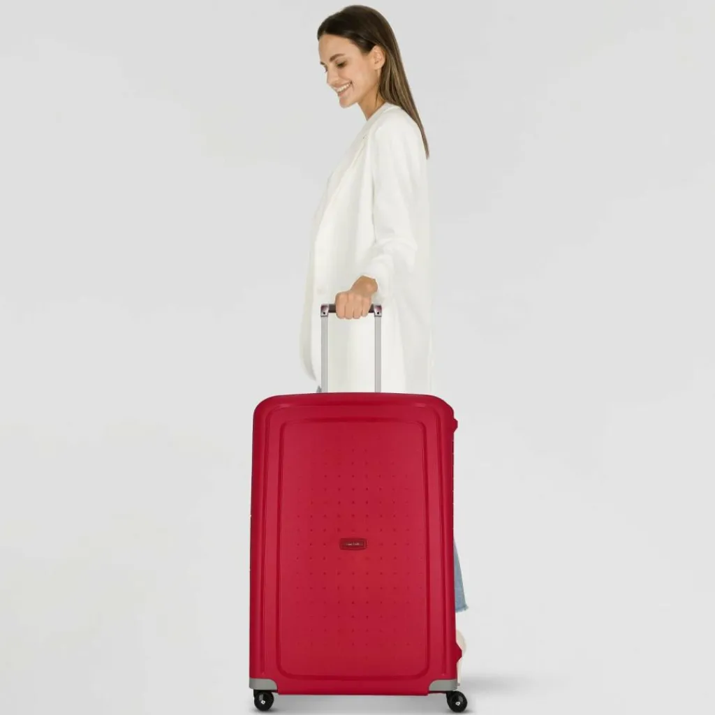 Best Samsonite S'Cure Spinner 4-Rollen Trolley 81 cm crimson red