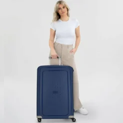 Outlet Samsonite S'Cure Spinner 4-Rollen Trolley 75 cm dark blue