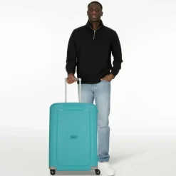 Samsonite Hartgepäck|4-Rollen Koffer<S'Cure Spinner 4-Rollen Trolley 69 cm aqua blue