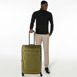 Clearance Samsonite Spark Sng Eco 4 Rollen Trolley 79 cm mit Dehnfalte olive