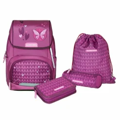 Clearance Schneiders Ergojet Schulranzen-Set 6-teilig Purple Hearts