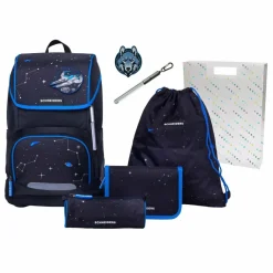 Schneiders Schulranzen & Sets<Ergoplus Schulranzen-Set 8-teilig black blue