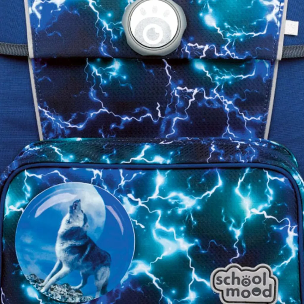 School-Mood Champion Maxx Pro Mila Schulranzen-Set 7-teilig Wolf