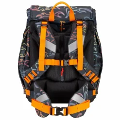 New Scout Alpha Safety Light Schulranzen-Set 5-teilig Flames