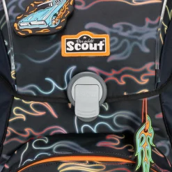 New Scout Alpha Safety Light Schulranzen-Set 5-teilig Flames