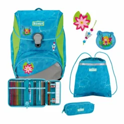 Hot Scout Alpha Schulranzen-Set 4-teilig Water Lily