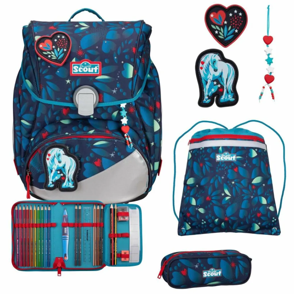 Outlet Scout Alpha Schulranzen-Set 4tlg. White Unicorn