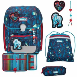 Scout Schulranzen & Sets<Genius LED Schulranzen-Set 4tlg. White Unicorn