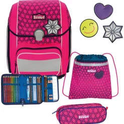 Scout Genius Neon Safety DIN Schulranzen-Set 4-teilig