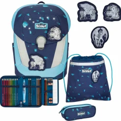 Clearance Scout Sunny II LED Schulranzen-Set 4tlg. pegasus
